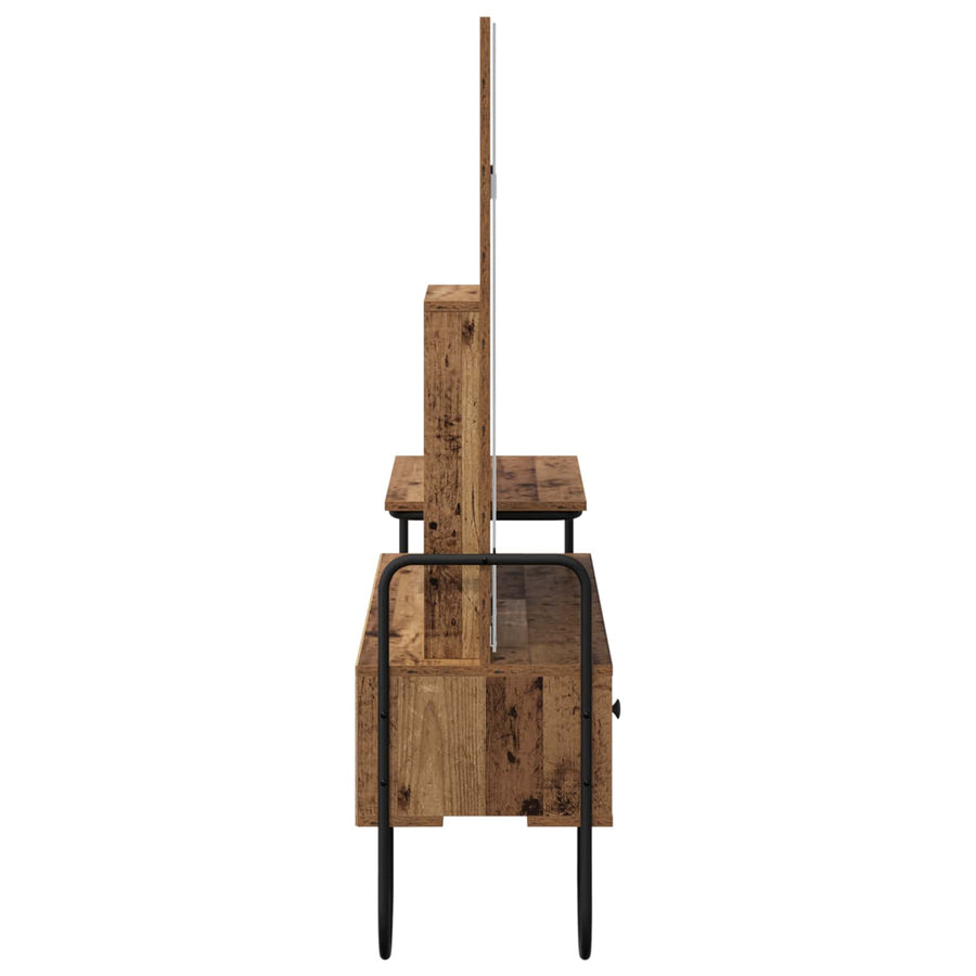 Plafondtafel met lade Oud hout 100 x 36,5 x 136 cm Bewerkt hout