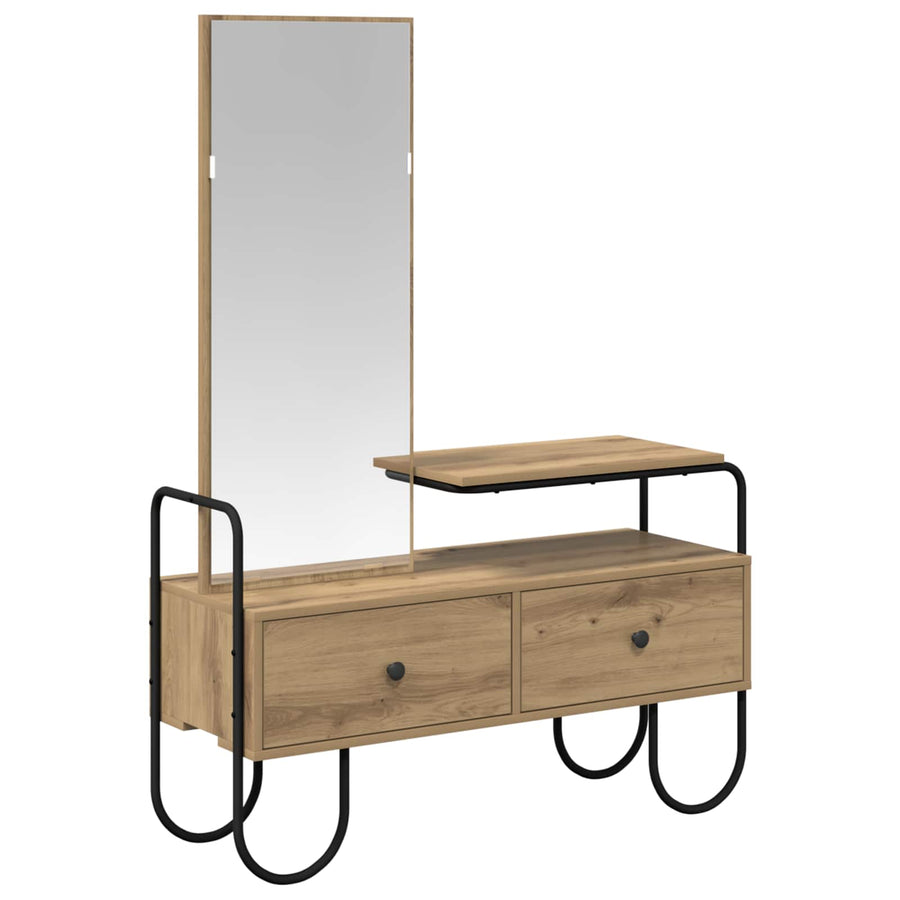 Plafondtafel Artisanaal eiken 100 x 36,5 x 136 cm Bewerkt hout