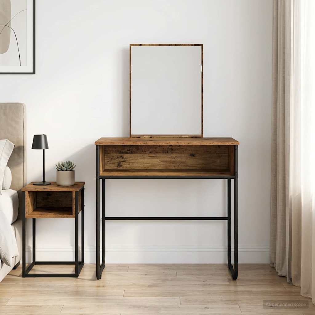 Plafondtafel met plank Oud hout 81 x 40 x 131 cm Bewerkt hout