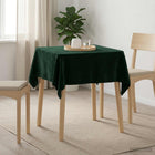 Tafelkleed vierkant 90x90 cm donkergroen polyester