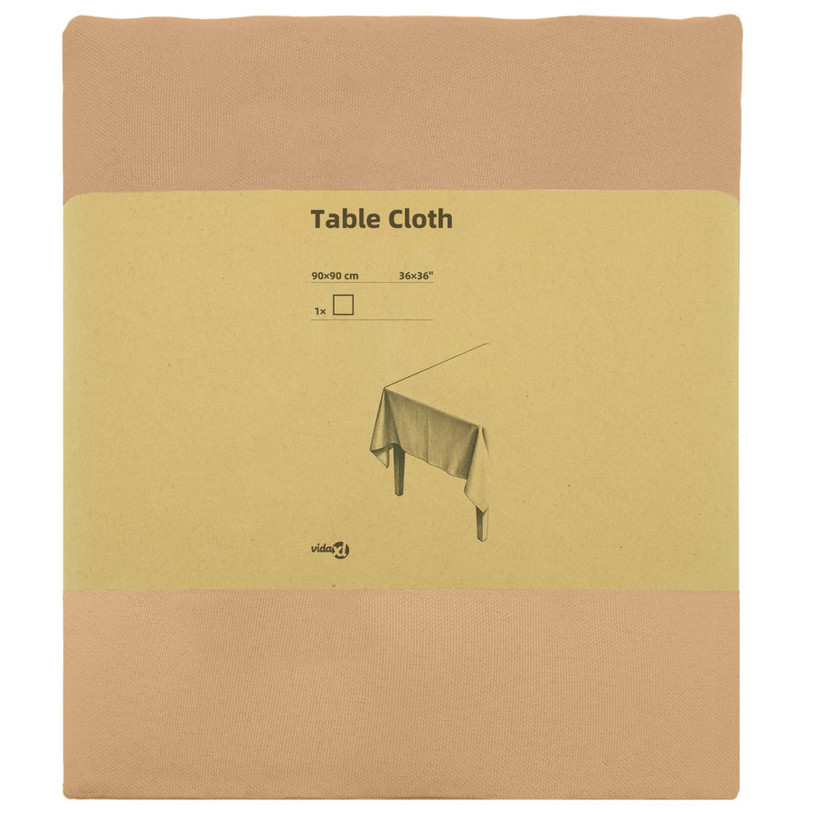 Tafelkleed Vierkant Beige 90 x 90 cm Polyester