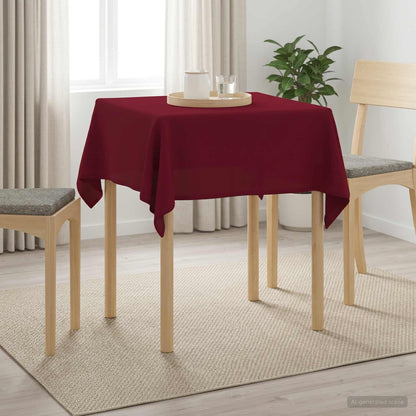 Tafelkleed Vierkant Wijnrood 90 x 90 cm Polyester