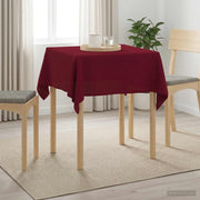 Tafelkleed vierkant wijnrood 110x110 cm polyester