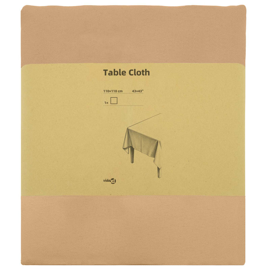 Tafelkleed Vierkant Beige 110 x 110 cm Polyester