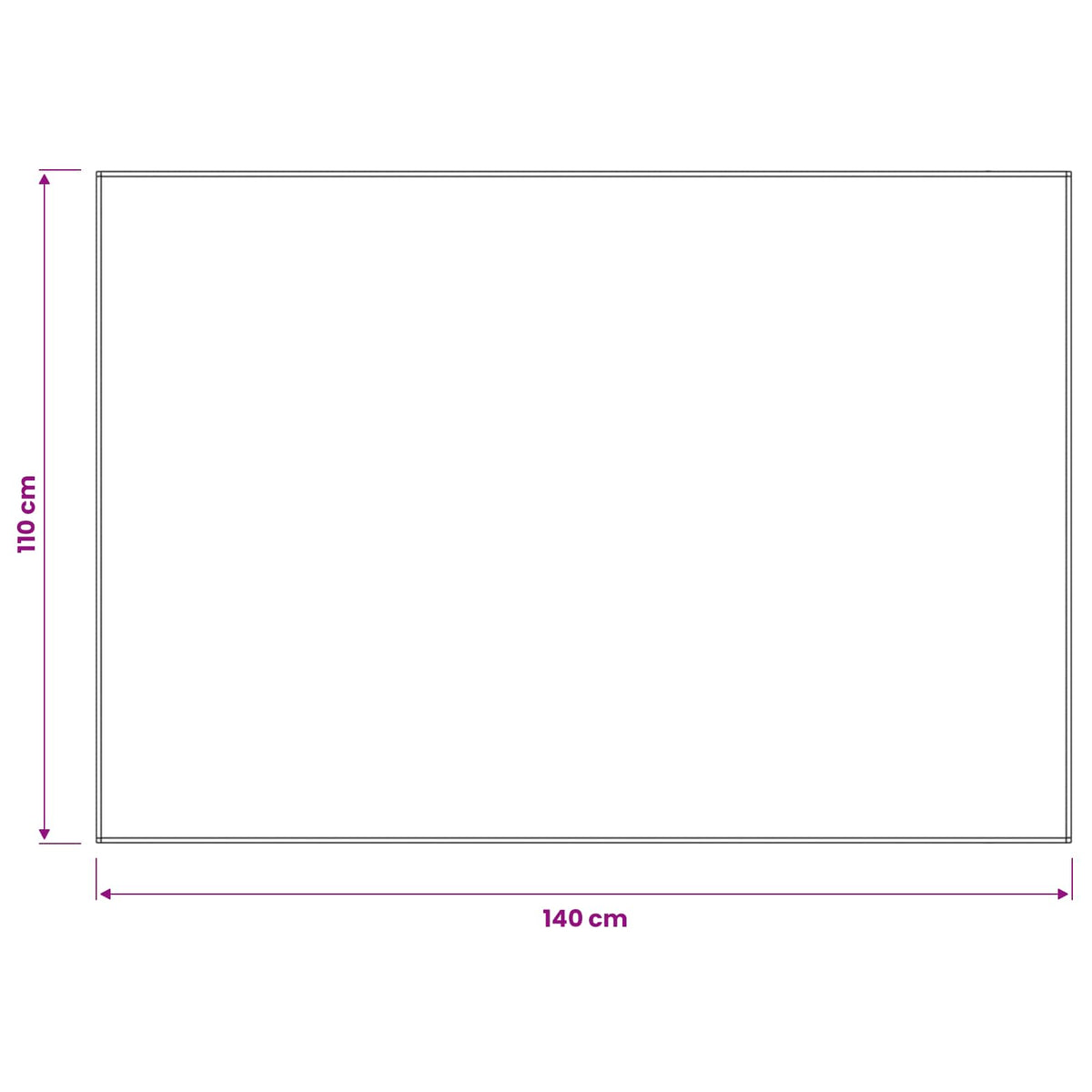Tafelkleed Rechthoekig Lichtgrijs 110 x 140 cm Polyester