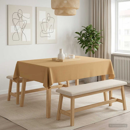 Tafelkleed 5 st Rechthoekig Beige 110 x 140 cm Polyester