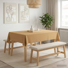 Tafelkleed rechthoekig 140 x 160 cm beige polyester