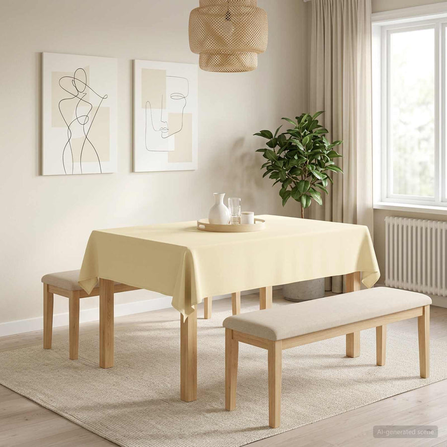 Tafelkleed Rechthoekig Crèmewit 140 x 160 cm Polyester