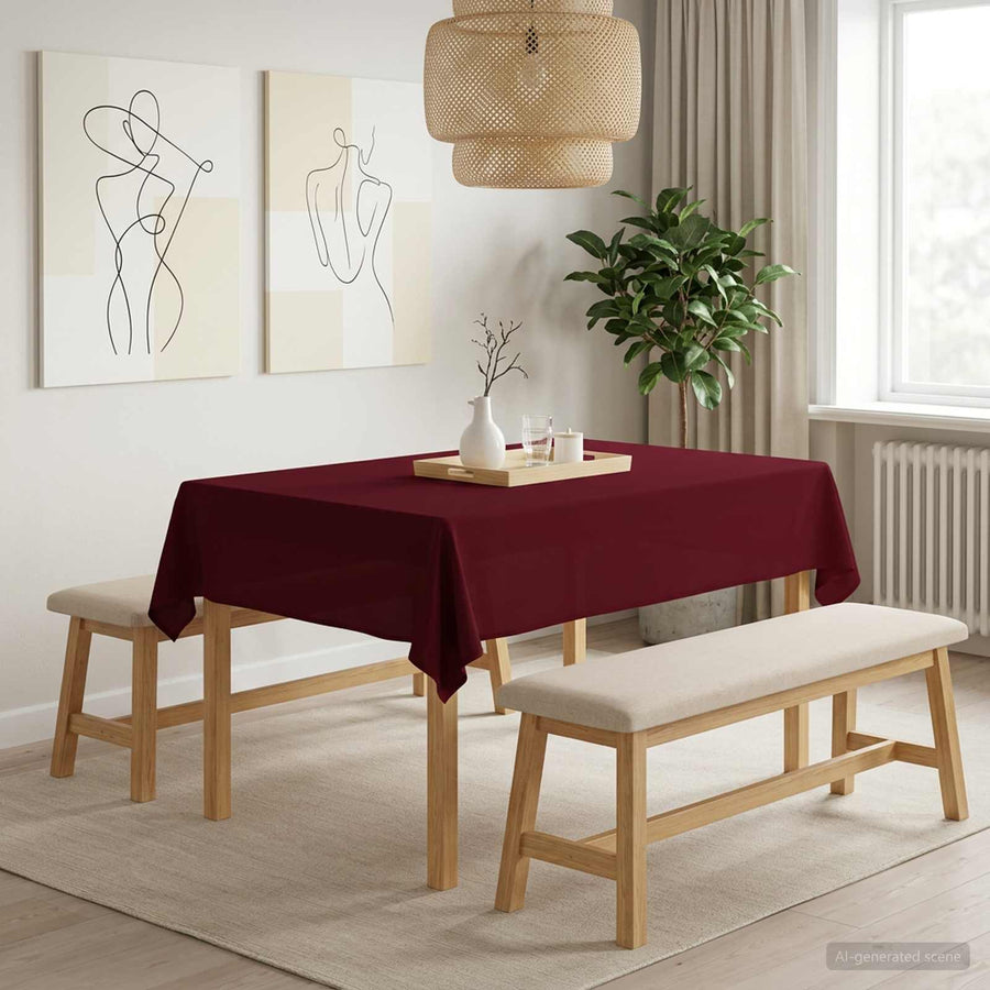 Tafelkleed Rechthoekig Wijnrood 110 x 140 cm Polyester