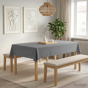 Tafelkleed 5 st lichtgrijs 140 x 200 cm polyester