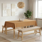 Tafelkleed rechthoekig 140x220 cm beige polyester