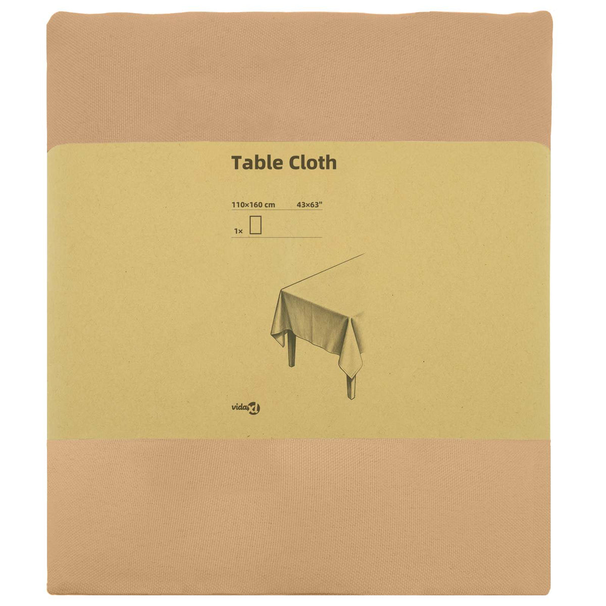 Tafelkleed Rechthoekig Beige 110 x 160 cm Polyester