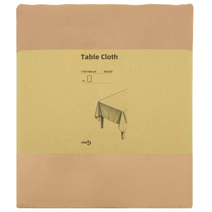 Tafelkleed Rechthoekig Beige 110 x 160 cm Polyester