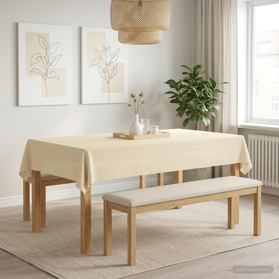Tafelkleed Rechthoekig Crèmewit 110 x 160 cm Polyester