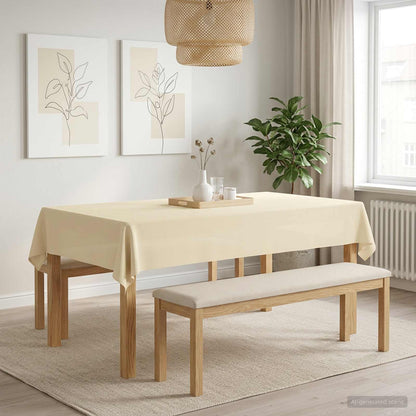 Tafelkleed Rechthoekig Crèmewit 140 x 220 cm Polyester