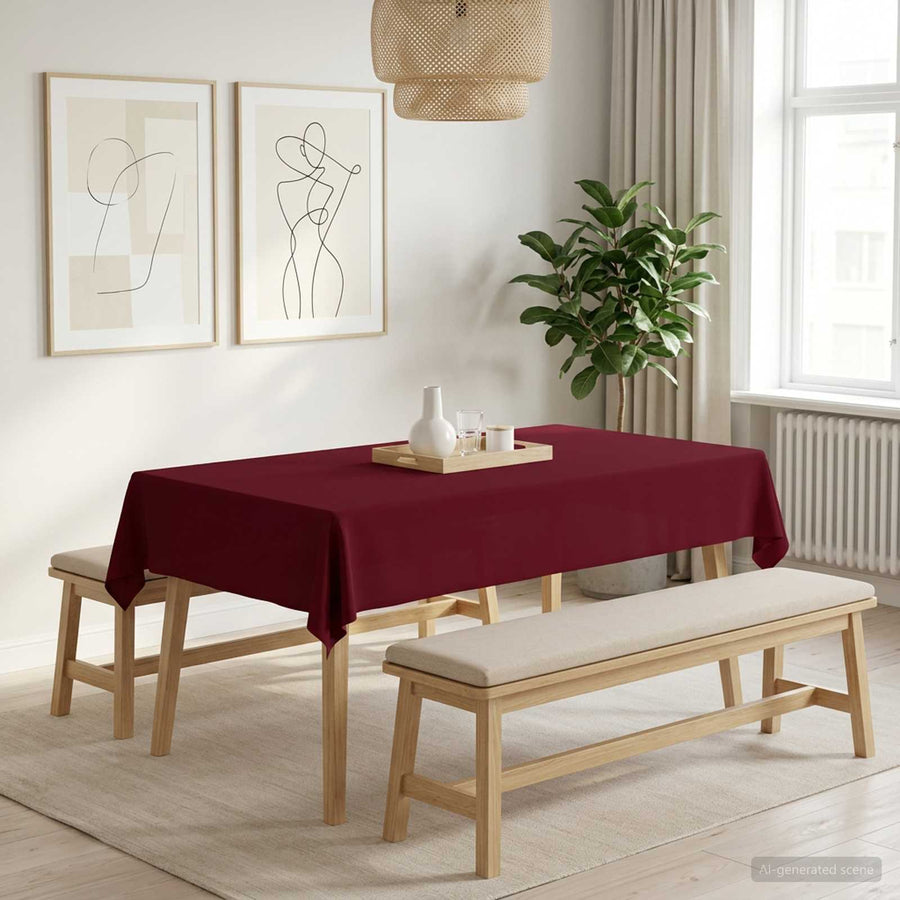 Tafelkleed Rechthoekig Wijnrood 110 x 160 cm Polyester