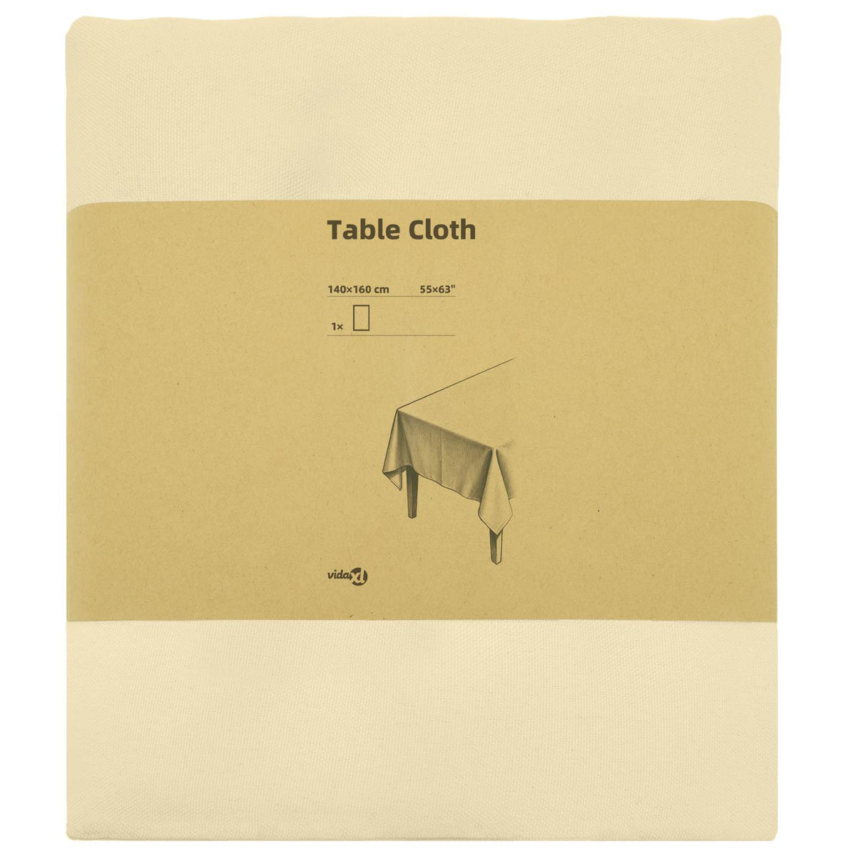 Tafelkleed Rechthoekig Crèmewit 140 x 160 cm Polyester
