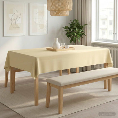 Tafelkleed Rechthoekig Crèmewit 140 x 200 cm Polyester