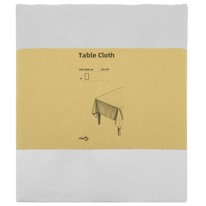 Tafelkleed Rechthoekig Wit 140 x 200 cm Polyester