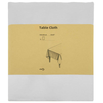 Tafelkleed Rechthoekig Wit 140 x 220 cm Polyester