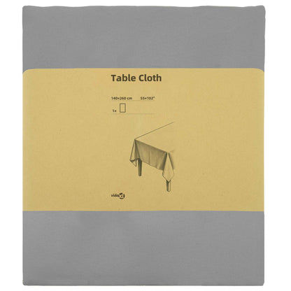 Tafelkleed Rechthoekig Lichtgrijs 140 x 260 cm Polyester
