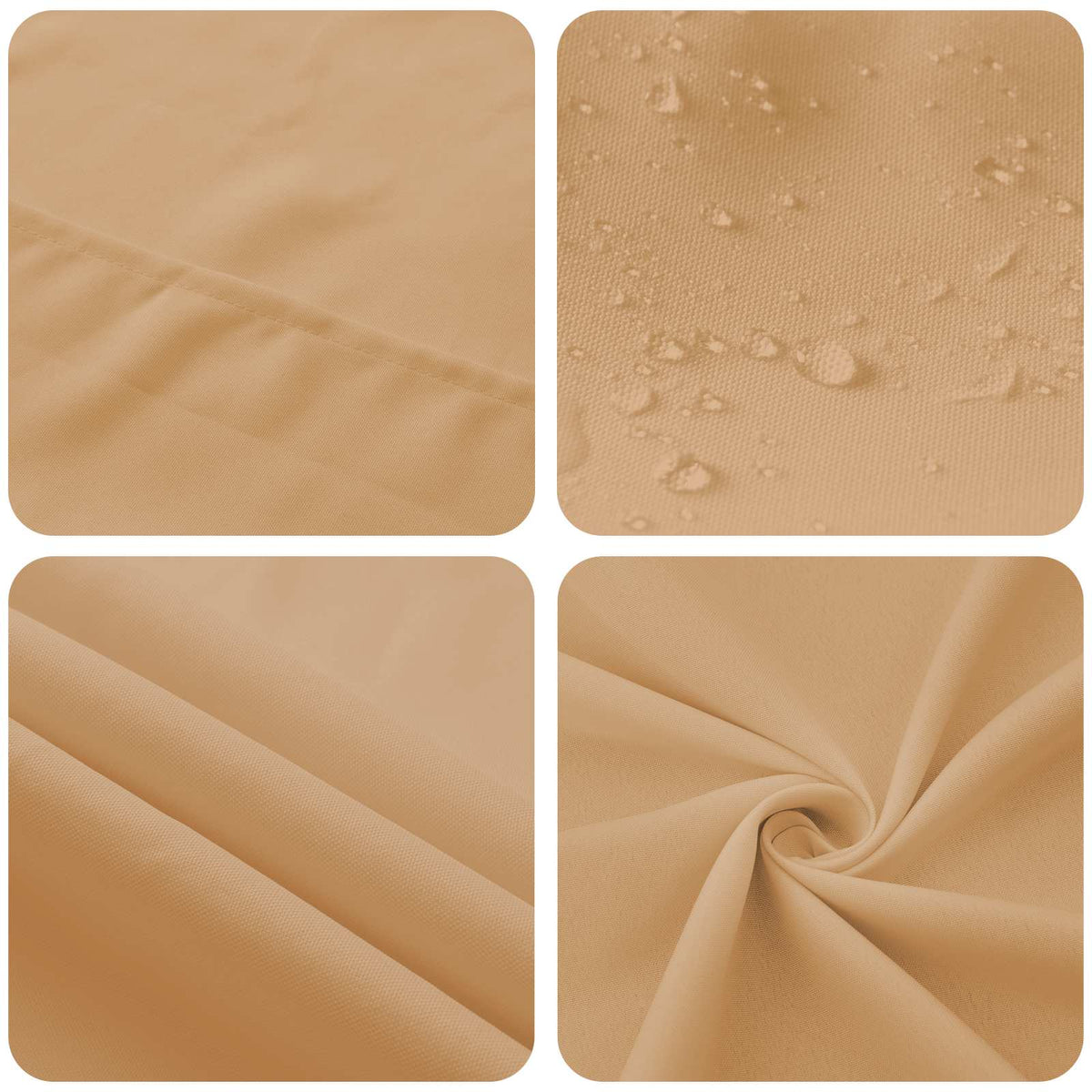 Tafelkleed Rechthoekig Beige 140 x 260 cm Polyester