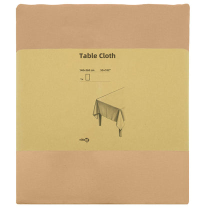 Tafelkleed Rechthoekig Beige 140 x 260 cm Polyester