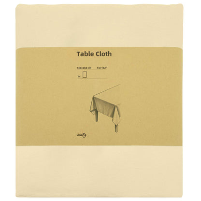 Tafelkleed Rechthoekig Crèmewit 140 x 260 cm Polyester