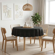 Tafelkleed rond Ø 140 cm donkergrijs polyester