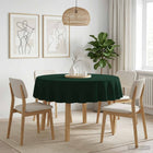 Tafelkleden rond 5 stuks 180 cm donkergroen polyester