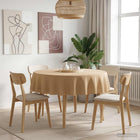 Tafelkleed rond 140 cm beige polyester