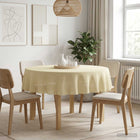 Tafelkleed rond Ø 160 cm crèmewit polyester 5 stuks
