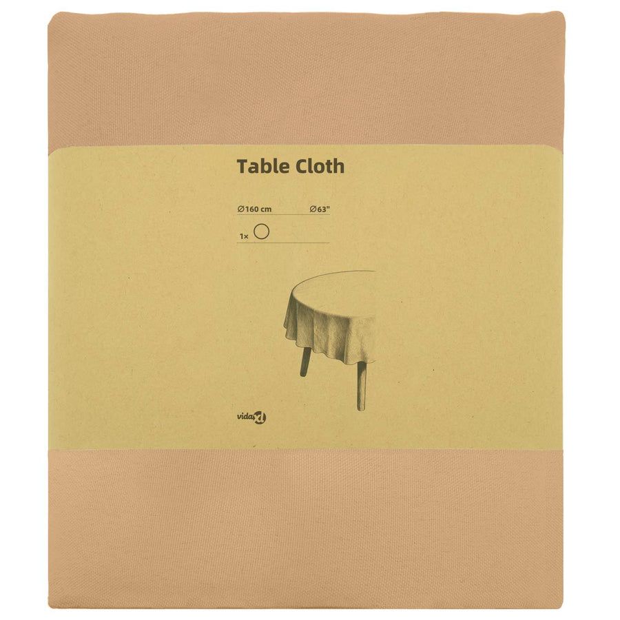 Tafelkleed Rond Beige Ø 160 cm Polyester