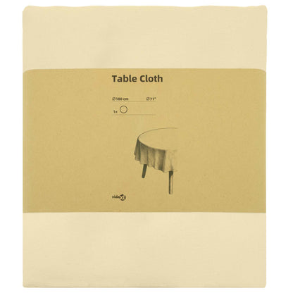 Tafelkleed Rond Crèmewit Ø 180 cm Polyester