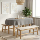 Tafelkleed 5 st ovaal 130x180 cm lichtgrijs polyester