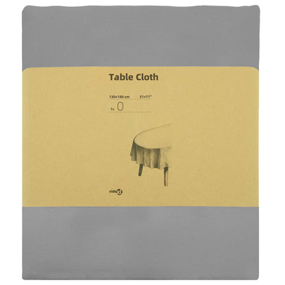 Tafelkleed Ovaal Lichtgrijs 130 x 180 cm Polyester
