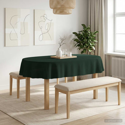 Tafelkleed Ovaal Donkergroen 130 x 180 cm Polyester
