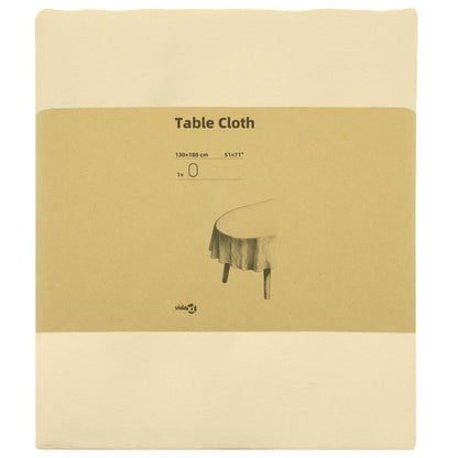 Tafelkleed Ovaal Crèmewit 130 x 180 cm Polyester