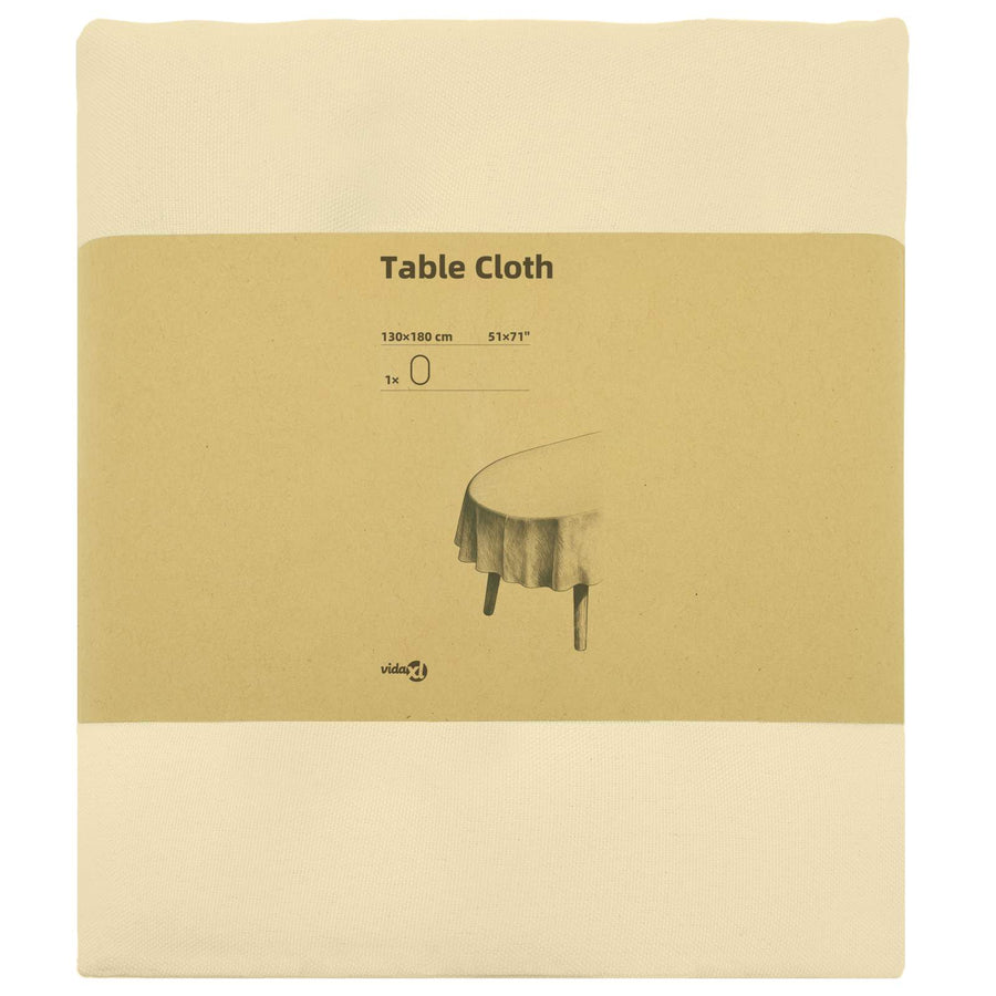 Tafelkleed Ovaal Crèmewit 130 x 180 cm Polyester