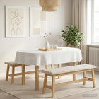 Tafelkleed 5 st ovaal 130x180 cm wit polyester