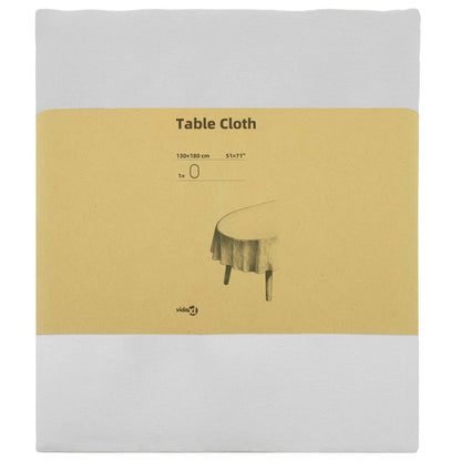 Tafelkleed Ovaal Wit 130 x 180 cm Polyester