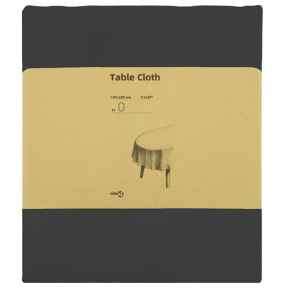 Tafelkleed Ovaal Donkergrijs 130 x 220 cm Polyester