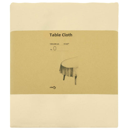 Tafelkleed Ovaal Crèmewit 130 x 220 cm Polyester