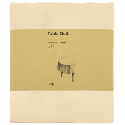 Tafelkleed Ovaal Crèmewit 160 x 220 cm Polyester