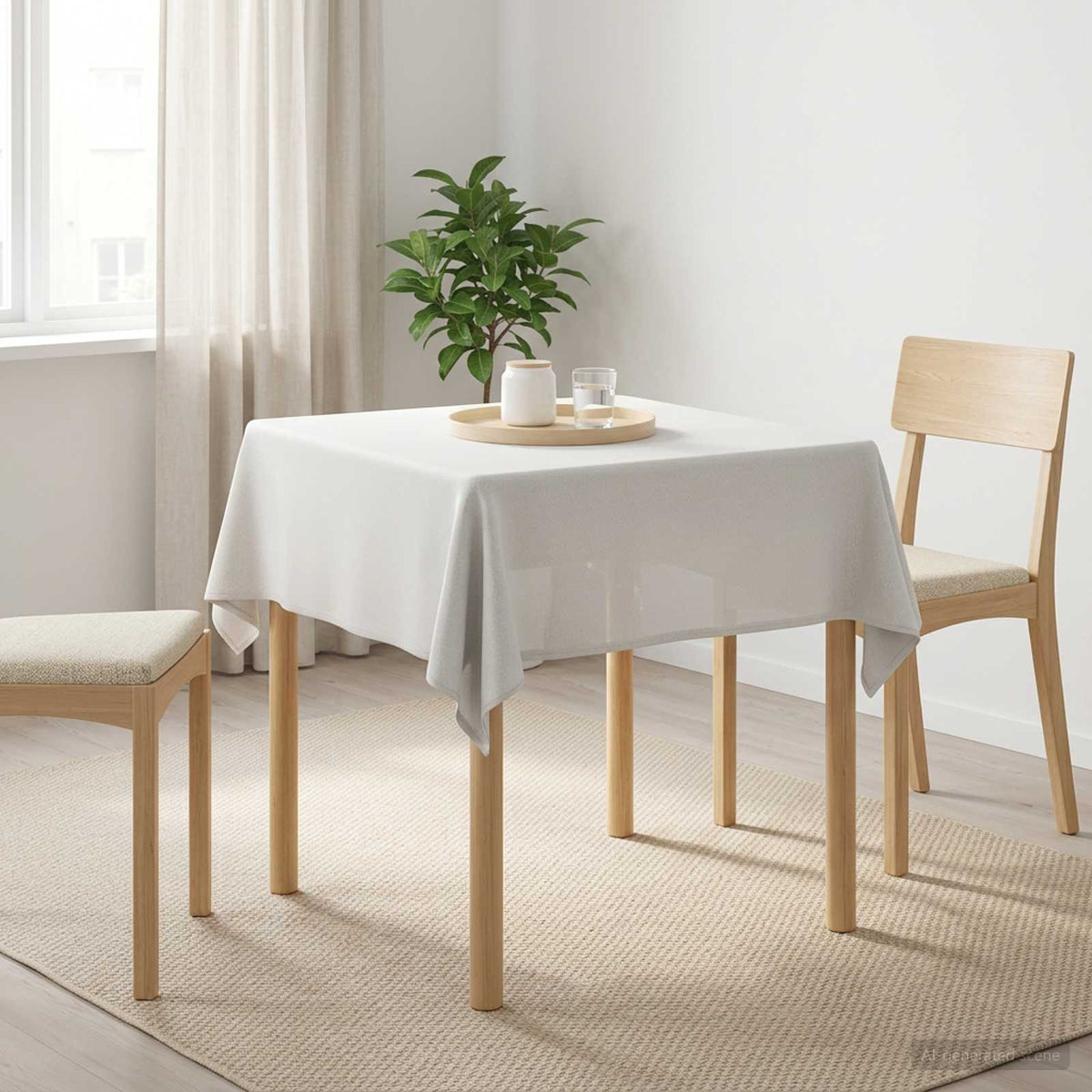 Tafelkleed 5 st Rechthoekig Wit 140 x 140 cm
