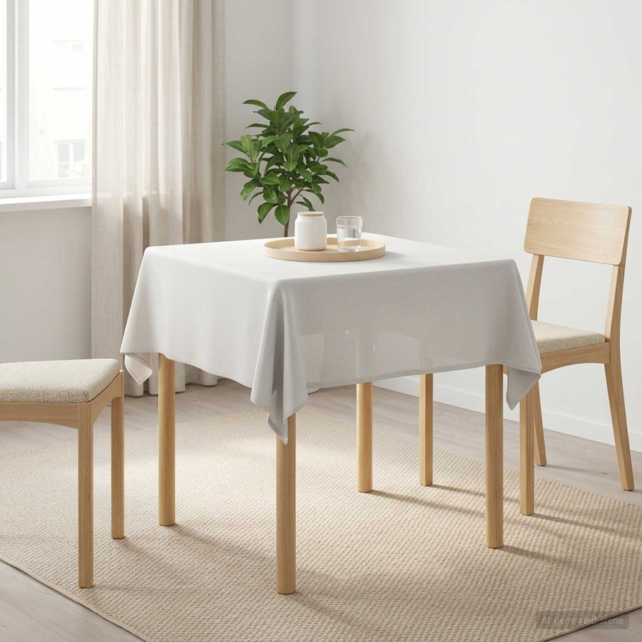 Tafelkleed 5 st Rechthoekig Wit 140 x 140 cm
