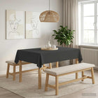 Tafelkleed 5 st donkergrijs 140x160 cm polyester