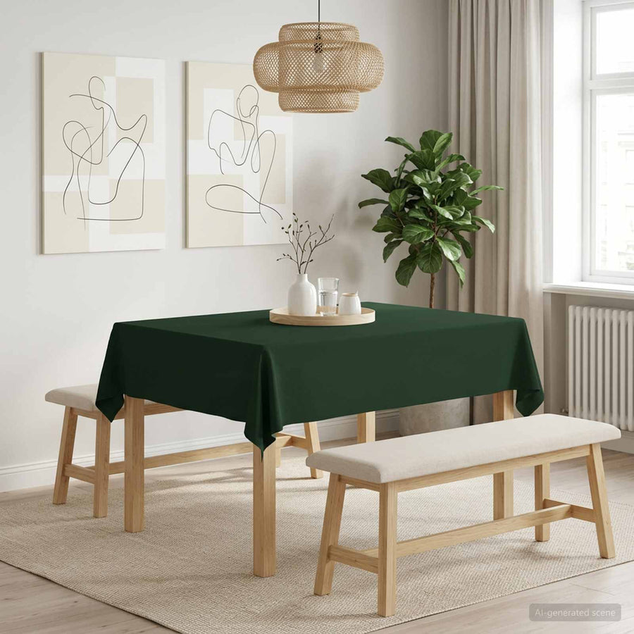 Tafelkleed Rechthoekig Donkergroen 110 x 140 cm