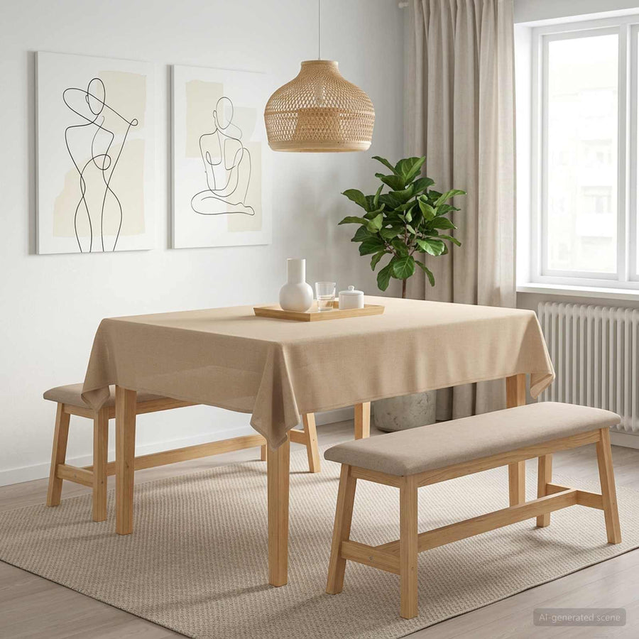 Tafelkleed Rechthoekig Beige 110 x 140 cm