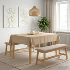 Tafelkleed 5 stuks 140x180 cm beige polyester